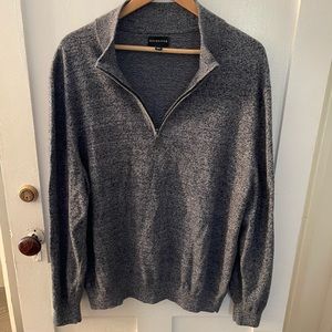 Blue/gray quarter zip pullover by Rochester XXL